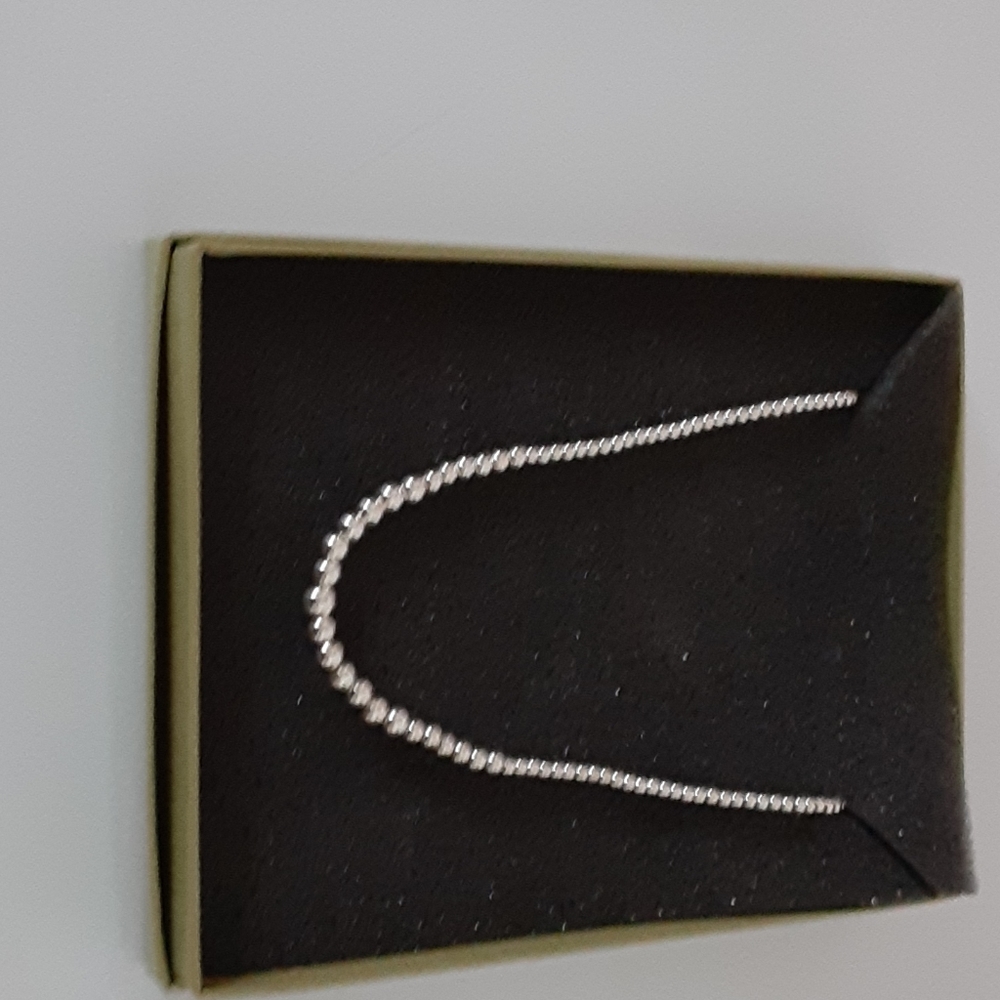 Sterling silver beaded necklace